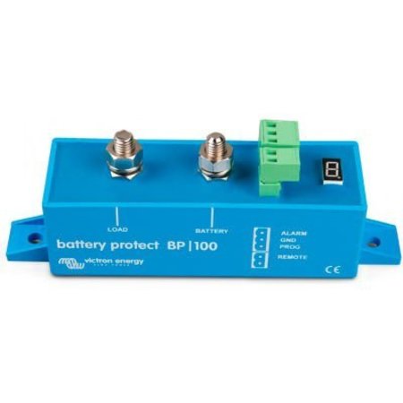 INVERTERS R US Victron Energy BatteryProtect 12/24V-100A With 7-Segment LED display, Blue, Aluminum BPR000100400